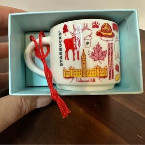 New Starbucks "Been There" Series Canada Ceramic Ornament Mug 2oz 2018